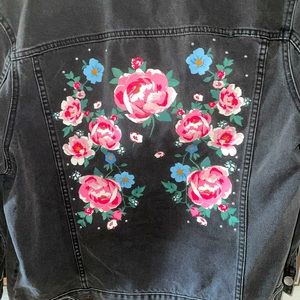 Floral Oversized Denim Jacket